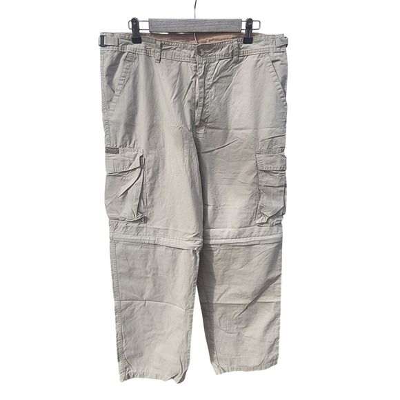 Columbia Other - Columbia Mens Convertible Cargo Pants Tan Khaki Zip Off Hiking Shorts Size 38x30